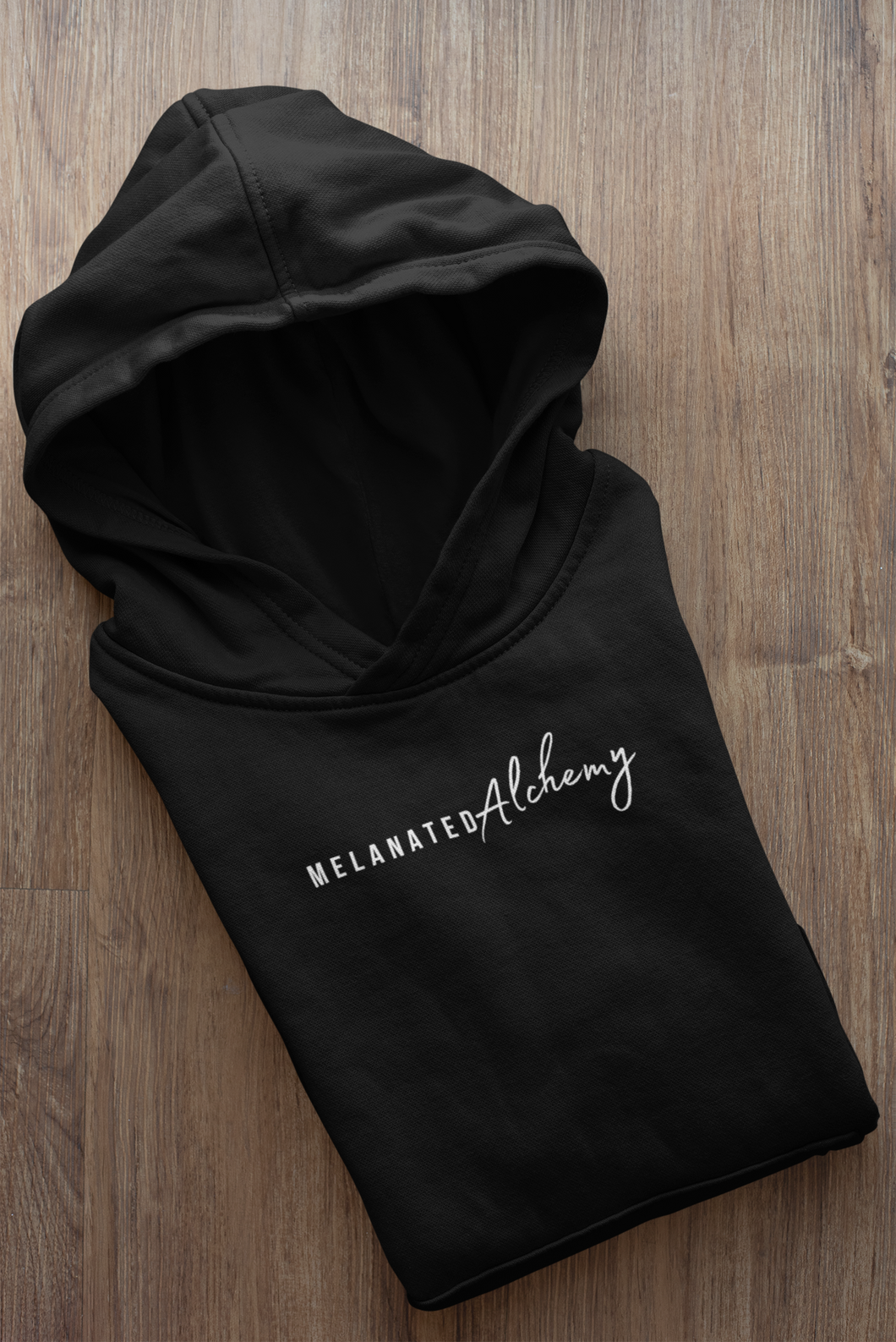 Melanated Alchemy Premium Cotton Black Hoodie